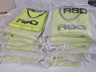 160x R80 Yellow Mesh Training Bibs, Size S