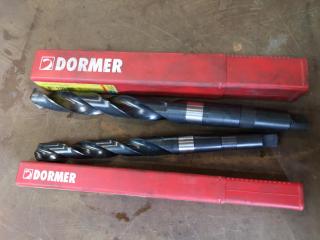 2x Dormer HSS Taper Shank Drills, 19.5mm & 25mm
