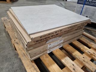 22x Rectified Porcelain Stoneware 600x600mm Tiles