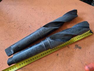 2x Large Morse Taper No.5 Shank Drills, 51mm & 58mm Sizes
