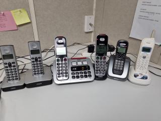 6x Assorted Office Cordless Phones