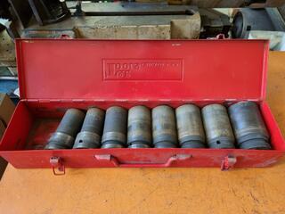 8-Piece 1" Drive Impact Sockets, Imperial Sizes