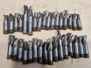33x Assorted Screw Type End Mills