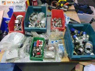Large Lot of Hydraulic, Air and Water Fittings