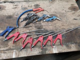 12x Assorted Workshop Air Blower Guns
