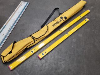 2x Stabila Spirit Levels w/ Case