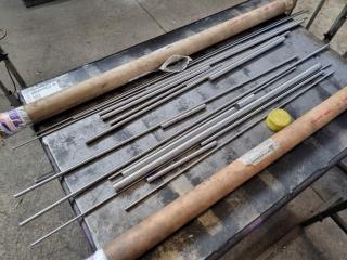Assorted Silver Steel Rods, 01 Grade