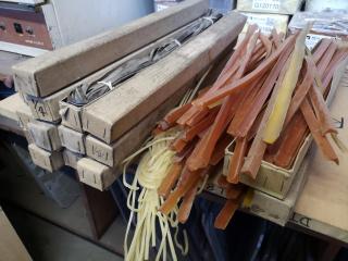 700+ Vintage Plastifil Fillet Wax Mould Edging Strips, Assorted Sizes