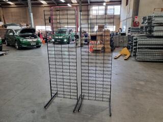 2x Double Sided Rerail Display Hook Racks