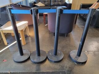 4x 3-Metre Retractable Barriers by Q-Stand
