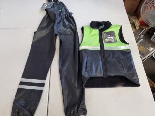 Kaiwaka Kids Reflective Vest, & Bib Over Trouser, Size 10