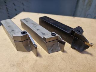 3x Lathe Parting & Grooving Tools, 25x25mm Size