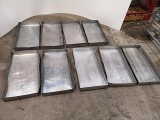 9x Stainless Steel Multi Purpose Trays