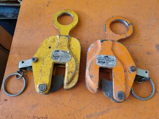 2x Beaver Vertical Plate Clamps, 1000kg Capacity