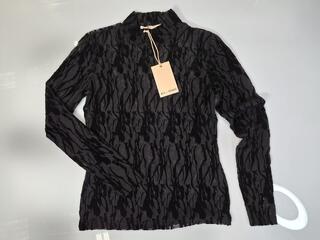 Rue de Femme Mesh Roll Neck Top - Size XL 