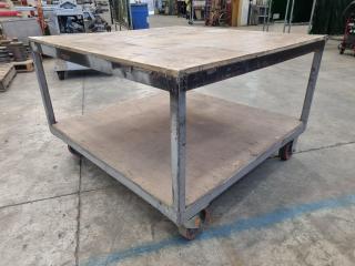 Mobile Table Workbench Trolley