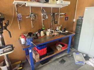 Workbench with Vice and Light