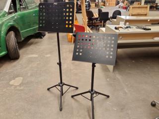 2x Adjustable Sheet Music Stands by Stagg