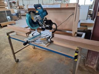 Makita Slide Compound Mitre Saw on Mobile Bench