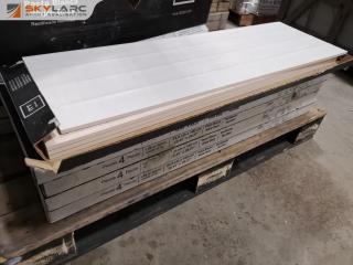 20x Styled Rectified White Body Spanish Wall Tiles by ITT, 1000x316mm Size