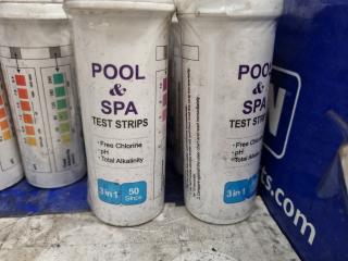 30x Pool & Spa Test Strip Tubes & Water Tablets