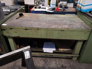 Vintage Heavy Wood Workshop Workbench