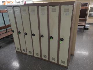 Large 7-Unit Steel Personnel Locker Set by Precision