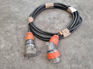 8.5M 32Amp 500V 50Hz 3 Phase Extension Lead