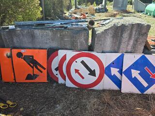 7 x Road Works Signs 
