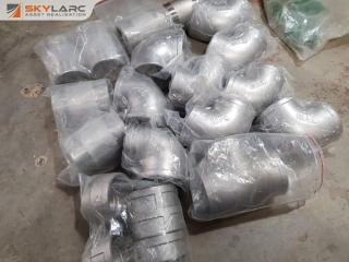 Lot of New 3" Stainless Pipe Fittings