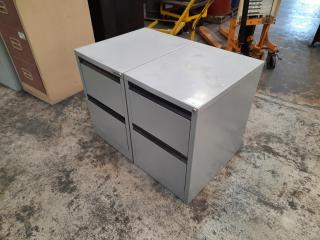2 x Precision 2 Drawer Filling Cabinets