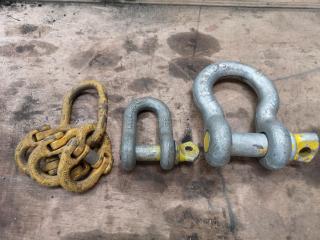 Assorted Lifting Items, D-Shackles, Master Link, Connecting Links