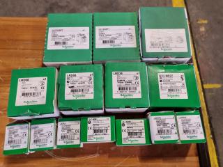 14x Assorted Schneider Electric Relays, Breakers, Contacts & More