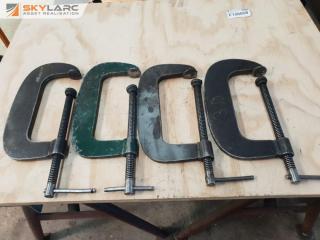 4 x 200mm Plate Steel Clamps