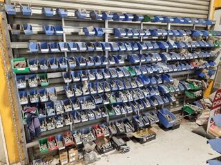 Rack of Fastening Hardware, Nuts, Bolts, & More