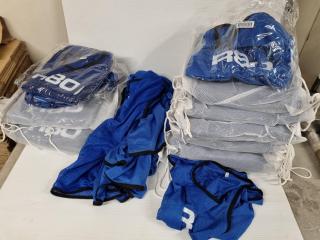 109x R80 Blue Mesh Training Bibs, Assorted Sizes