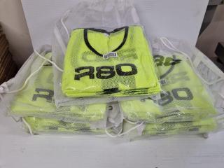 75x R80 Numbered Yellow Team Bibs, Size S