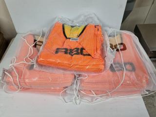 50x R80 Reversible Orange/Yellow Training Bibs, Size L