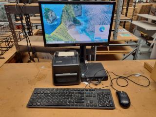 HP EliteDesk W/ Monitor, Label Printer