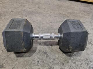 17.5kg Hex Rubber Dumbell by XLR8