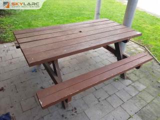 Large Outdoor Table and Bench Set