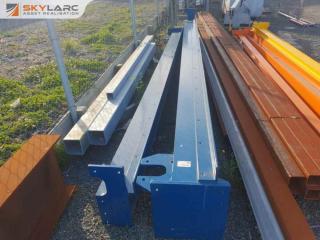 2 x Large Blue Steel Beam Assemblies