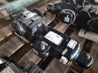 Marquip 3~ 7.4HP Motor w/ ABB Sensor and Gearbox attached
