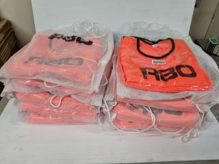 100x R80 Orange Mesh Training Bibs, Size S