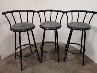 3x Padded Rotating Seat Stools