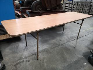 Vintage Wood Veneer Folding Table by Toomey's