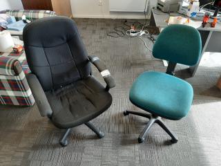 2 x Generic Office Gas Lift Chairs