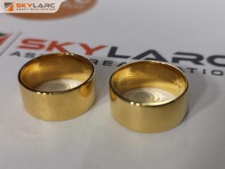 Kirsten Ash 18k Yellow Gold Vermel Wide Band Rings Size 6