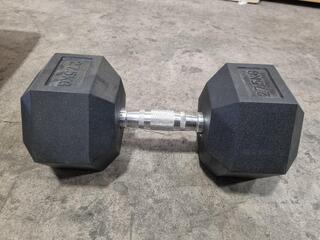 27.5kg Hex Rubber Dumbell by XLR8