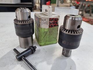 2x 13mm Keyed Drill Chucks